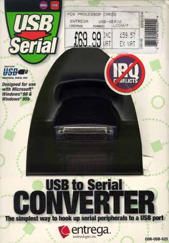 USB2COM Convertor Box side 1